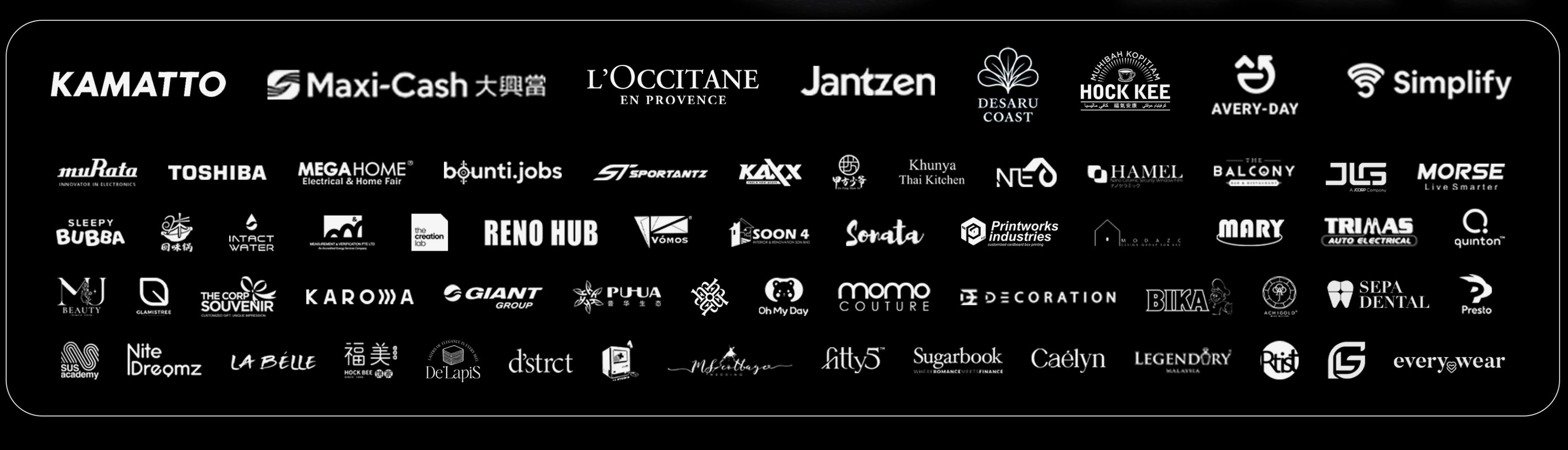 Wall of client logos